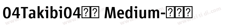 04Takibi04焚火 Medium字体转换